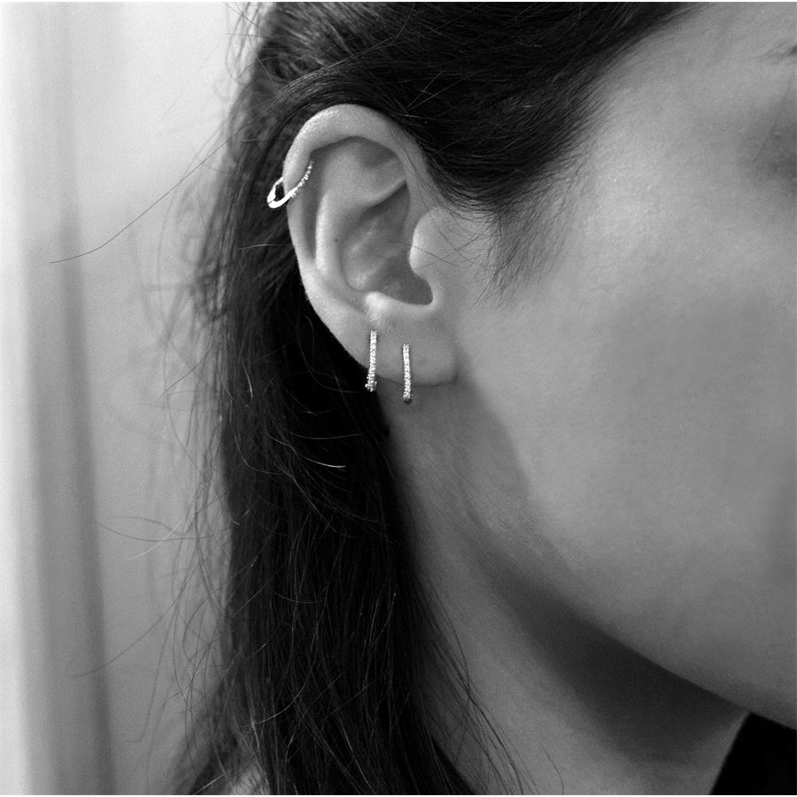 'Balance' small hoop earrings BALANCE | OR OVAL XSAU18G CT.0,11